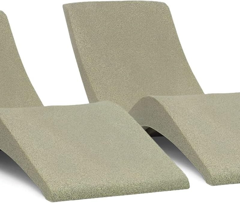 Aqua Outdoors- in-Pool Chaise Lounger - Pool & Sun Shelf Lounge Chair Designed for Water Depths Up to 9”-Compatible with All Types - Poolside & Sun Deck Tanning - Set of 2 - Sandstone Granite