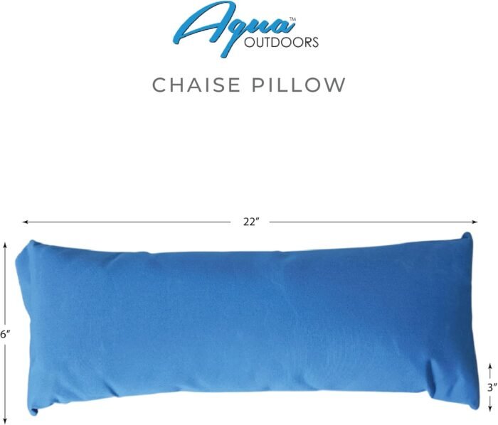 Classic White-Blue - in-Pool Chaise Set – Includes Two Chaises, Two Headrest Pillows, and One Poolside Table – for Ledges Up to 9” - Aqua Outdoors - Image 3