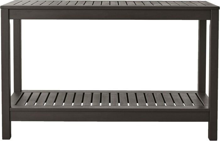 Cambridge Casual Solid Wood Alfresco Outdoor Console Table – Dark Brown Finish – Durable and Stylish Accent Plant Table for Patio, Deck, Porch, Garden, and Outdoor Spaces - Image 5