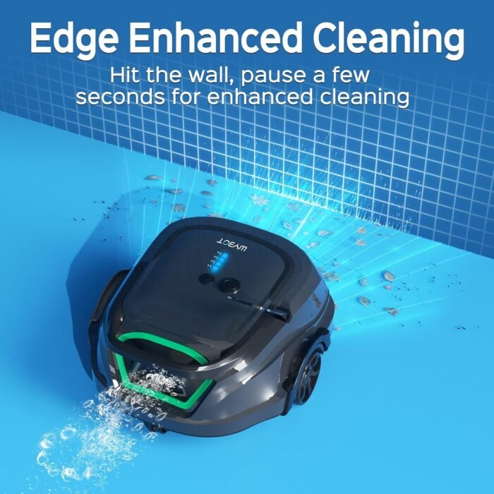 (2025 Upgraded) WYBOT A1 Cordless Pool Vacuum Up to 120 Mins Runtime, Robotic Pool Cleaner with Dual Filters, Ideal for Flat Above Ground up to 1076 Sq.ft Sq. Ft. (Green Black) - Image 4