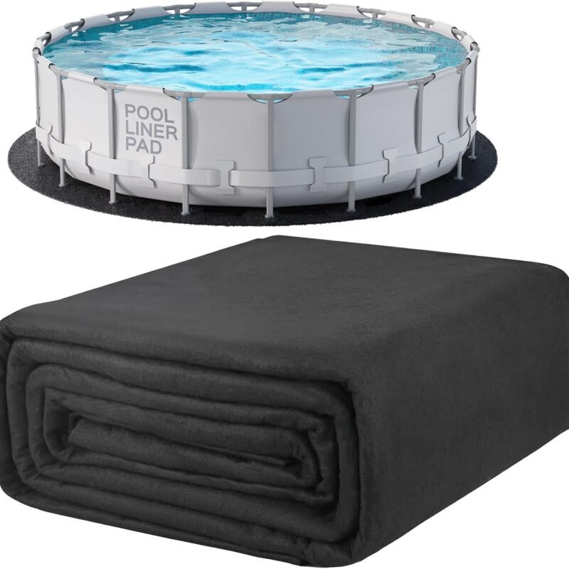 21 Ft Pool Liner Pad, Round Pool Liners for Above Ground Swimming Pools, Durable Geotextile Material, Easy to Install, Extends Life to The Line, Under Pool Padding
