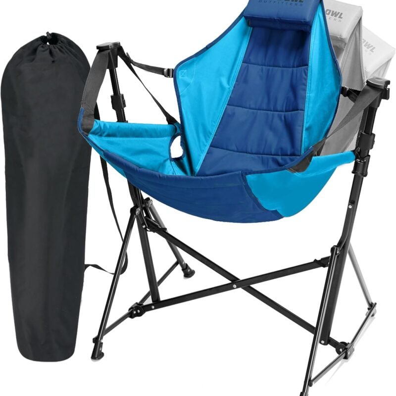 Wise Owl Outfitters Hammock Chair for Adults – Comfortable Portable Folding Rocking Camping Chair with Carry Bag – Great for Lawn, Campsite & Outdoors