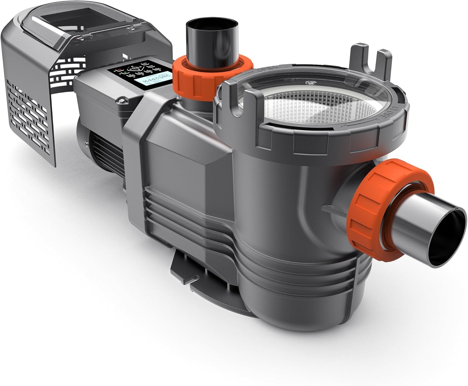 1.8 HP Variable Speed Pool Pump with Programmable Timer, 9114GPH Above Ground Pool Pumps, Removable Rain Cover, 220V, Energy Efficient, Large Filter Basket