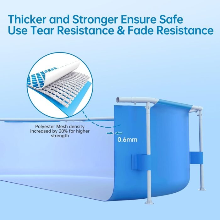 10ft x 30in Outdoor Round Frame Above Ground Swimming Pool Set with Skimmer Filter Pump & Filter Cartridge Corrosion & Puncture Resistant - Image 4