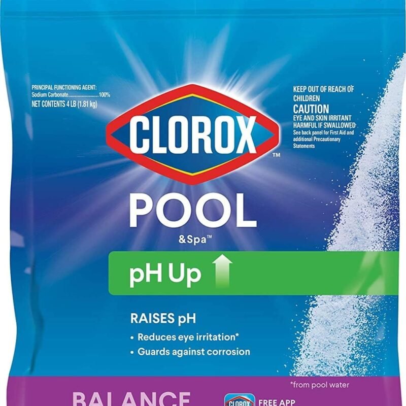 Clorox® Pool&Spa™ Swimming Pool pH Up, Raises pH, Protects Against Eye and Skin Irritation, 4LB (Pack of 1)