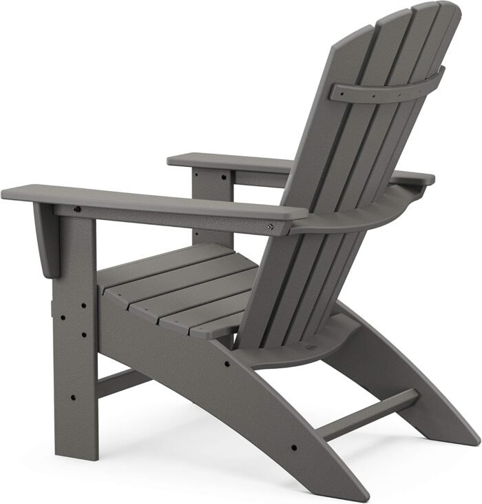 POLYWOOD Nautical Curveback Adirondack Chair, HDPE Outdoor Patio Furniture for Deck, Pool, Garden, Made in USA - Image 4
