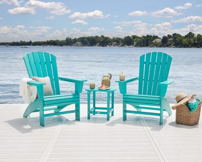 POLYWOOD Nautical Curveback Adirondack Chair, HDPE Outdoor Patio Furniture for Deck, Pool, Garden, Made in USA - Image 5