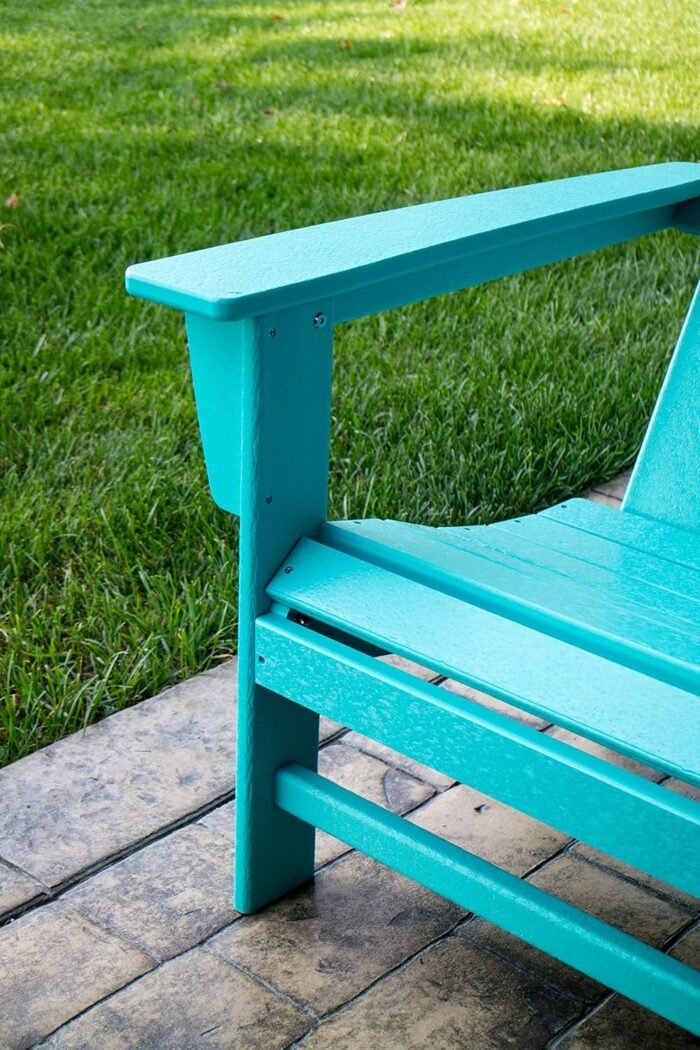 POLYWOOD AD420SR Modern Adirondack Chair, Sunset Red, Durable High Density Polyethylene Construction, Easy Assembly, Waterproof, Comfortable Contoured Seat - Image 7