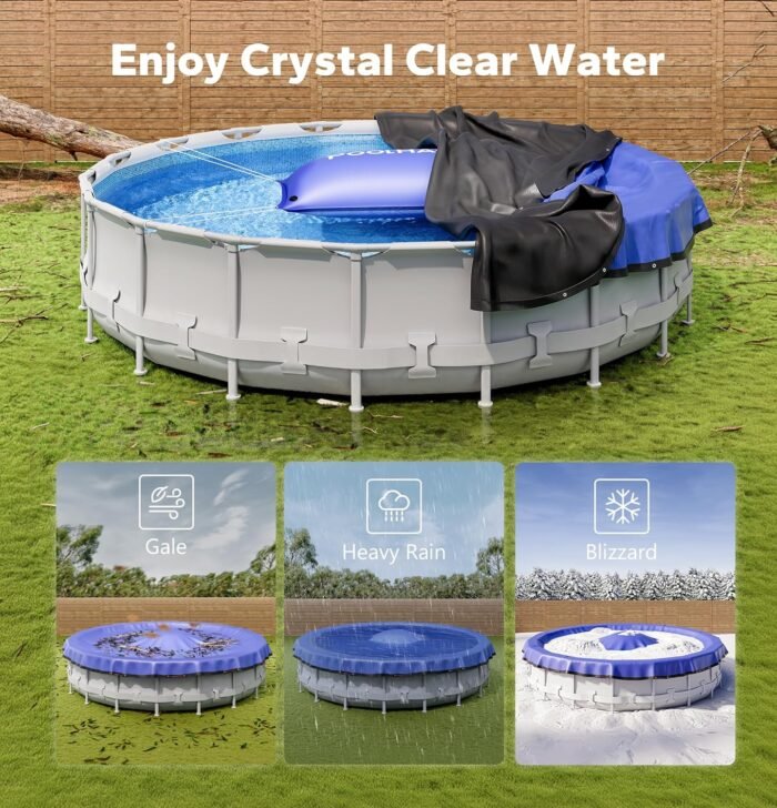 2024 Upgrade Pool Pillows for Above Ground Pools, Winterizing Ice Equalizer 0.5mm Ultra Thick Pool Cover Air Pillow for Winter, Pool Closing Kit for Swimming Pool, 50ft Rope Included (4x4) - Image 3