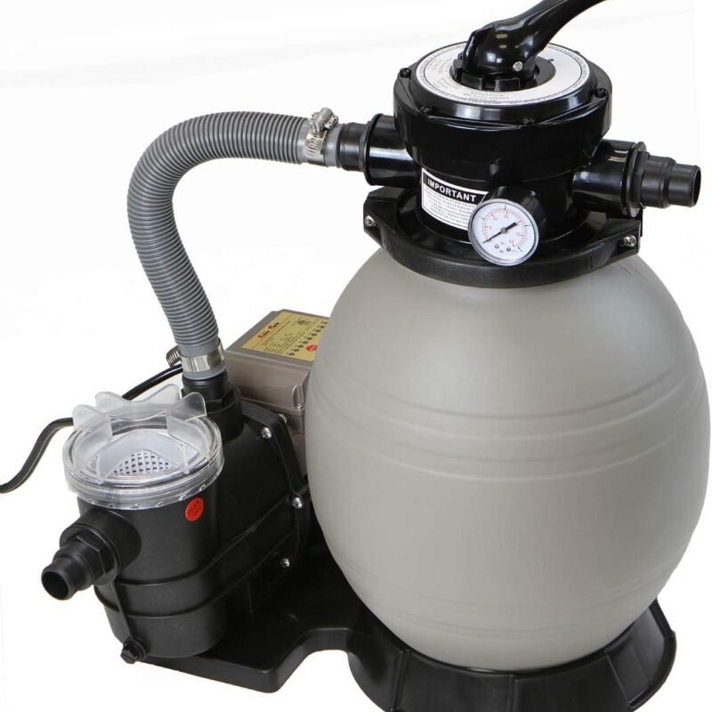 XtremepowerUS 13" Sand Filter with 3/4HP Pool Pump Digital Programmer Timer 2,640 GPH for Above Ground Swimming Pool Pump Set Up To 10,000 Gallons