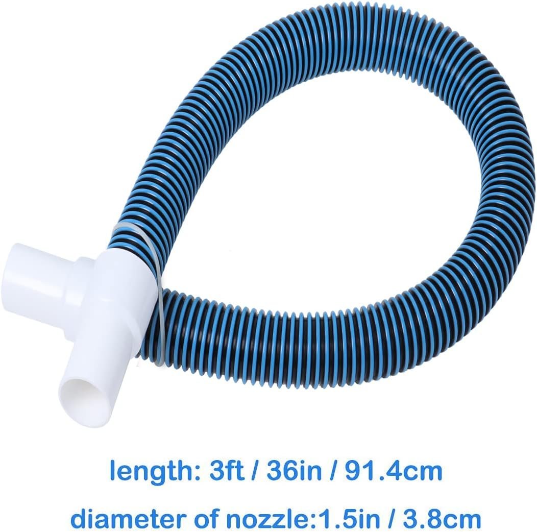 1 1/2" Swimming Pool Filter Hose for Above Ground Swimming Pool Vacuums with Hose Clamp 3FT 6FT (2 set) - Image 5