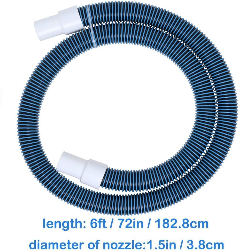 1 1/2" Swimming Pool Filter Hose for Above Ground Swimming Pool Vacuums with Hose Clamp 3FT 6FT (2 set) - Image 4